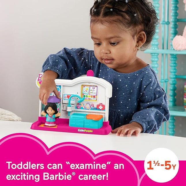 Fisher-Price Little People Toddler Toy Barbie You Can Be Anything Doctor Playset with Figure for Preschool Pretend Play Kids Ages 18+ Months