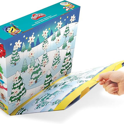 Play-Doh Advent Calendar Toy for Kids 3 Years and Up with Over 24 Surprise Accessories, Playmats, and 24 Cans, Assorted Colors, Non-Toxic