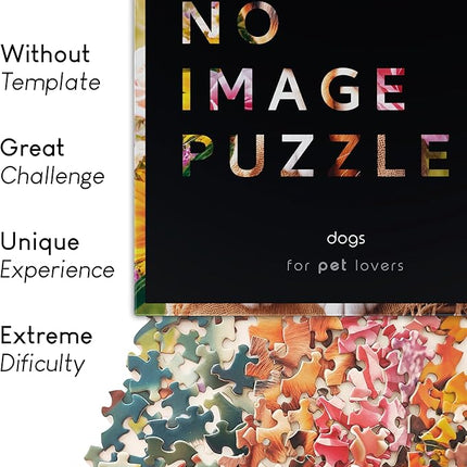No Image Puzzle 1000 Irregular Pieces Extreme Difficult Jigsaw Challenge Adults Hardest Puzzle No Guide Ultimate Brain Teaser Intermediate Level Dogs Mystery Unique Gift