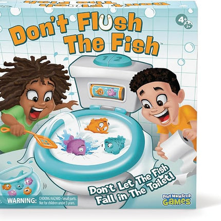 PlayMonster Dont Flush The Fish Game - Hand-Eye Coordination, Strategy Board Games for Family Game Night for Kids and Adults, Easy Assembly, Multiplayer, Ages 4+