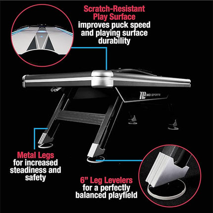 MD Sports Air Hockey Table with Arcade Electronic Scorer, Perfect for Family Game Rooms