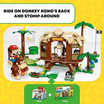 LEGO Super Mario Donkey Kong's Tree House Expansion Set - Building Toys for Boys & Girls, Ages 8+ Years - Pretend Play Toy Figures & Playsets - Gifts for Kids - 71424