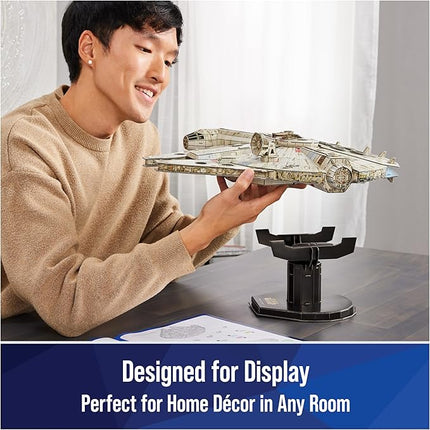 4D Build Star Wars Millennium Falcon 3D Model Kit, Star Wars Gifts, Desk Decor for Fans & Collectors, 223 Pieces, 3D Puzzles, Gift Ideas for Ages 12 & Up