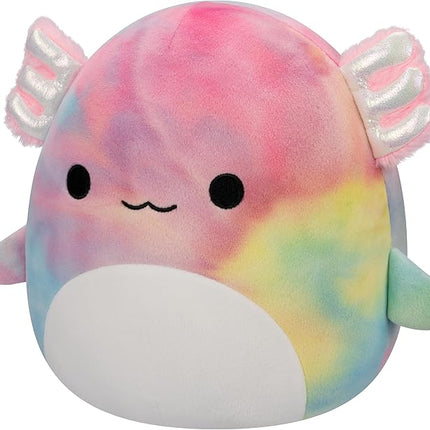 Squishmallows Original 11in Tinley The Rainbow Tie-Dye Axolotl – Official Jazwares Plush (Medium-Sized)