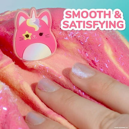 Original Squishmallows Sienna the Caticorn Premium Cloud Slime, Sugar Cookie-Scented, 8 oz., Storage Container with Figurine Topper, Rubber Charm, Goodie Bags Stuffers, Kids Party Favors, Sensory Toys