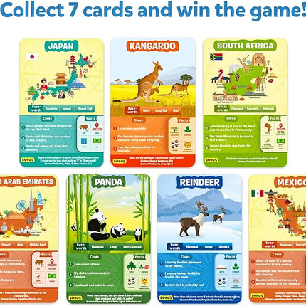 Skillmatics Guess in 10 Animals & Countries Combo, Perfect for Boys, Girls, Kids & Families Who Love Card Games, Educational Toys, Travel Games, Trivia, Gifts for Ages 6, 7, 8, 9, 10 & Up