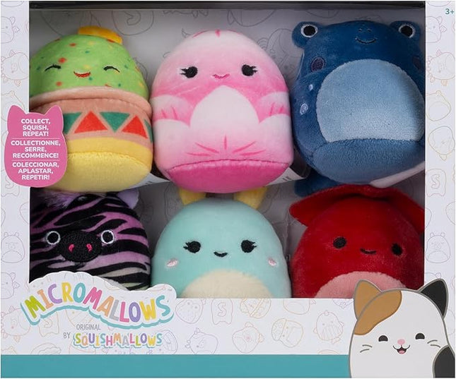 Squishmallows Original Micromallows Plush 6-Pack (Altman, Connie, Gideon, Safiyah, Elin, Agnolo)