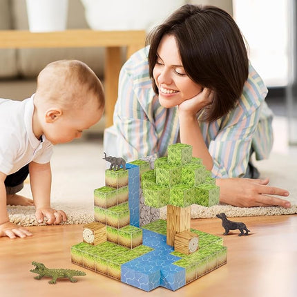 Contixo Magnetic Blocks - 145 PCS Magnet Cubes Building Tiles for Kids Ages 3-12, STEM Learning Toys with Vibrant Colors, Educational Toddler Toys for Creative Play, Birthday Gifts for Boys and Girls