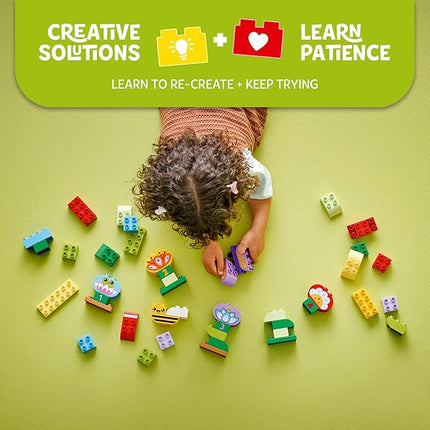 LEGO DUPLO Town Creative Garden & Flowers Building Toy Playset - Preschool Learning and Educational Flower Toy for Toddlers, Boys and Girls, Ages 2+ - Baby Gift Idea - 10444