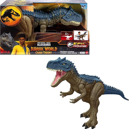 Mattel Jurassic World Super Colossal Allosaurus Action Figure, Extra Large Dinosaur Can Swallow 20 Mini Figures, 38-inch Long XL Action Play Toy