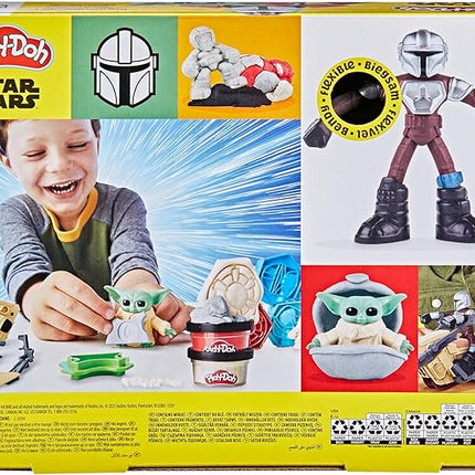 Play-Doh Star Wars: The Mandalorian Launching Speeder Playset, Bendy Grogu & 4 Inch Mando Action Figures, Imagination Toys for 4 Year Old Boys & Girls & Up