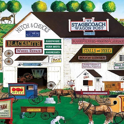 MasterPieces - 500 Piece Jigsaw Puzzle, Large EZ Grip Shapes, Free Wheeling, Fun for Adults, Seniors, Family, Kids, 19.25" x 26.75"