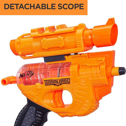 Nerf Holdout Doomlands Toy Blaster with Detachablex 40Mm & 2 Official Doomlands Elite Darts for Kids, Teens, & Adults
