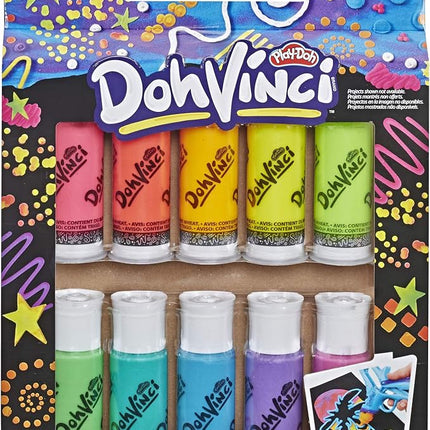 Play-Doh E5848 DohVinci Neon 10-Pack of Colors - Art Supplies for Kids and Tweens