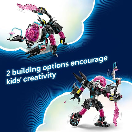 LEGO DREAMZzz Mateo vs. Cyber Brain Mech Robot Building Toy for Kids - Pretend Play Set W/Matteo & Dreamling Toy Figures for Boys & Girls, Ages 8+ - 2 Ways to Build - Gift Idea for Birthdays - 71495
