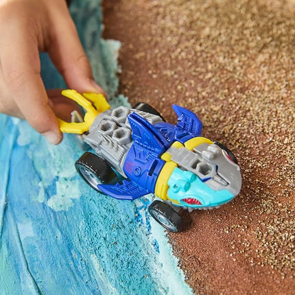 Transformers CYBERWORLD Sky-Byte Cyber Changers 4-Inch Action Figure, Quick Change to Car Mode, Robot Toys for Boys and Girls 6 and Up