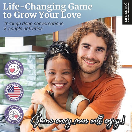 Couple Conversation Games & 400 Activities for Adults, Fun Board Card Game for Adult Couples in Relationship - Birthdays, Wedding, Bridal Shower, Wife Husband Gift, 2 Players Date Night Ideas Gifts