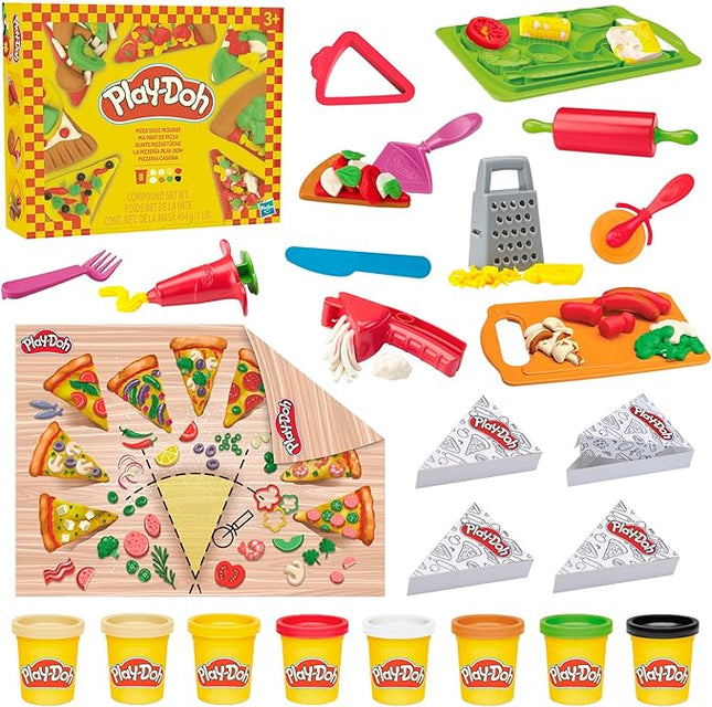 Play-Doh Pizza Slice Playset, Play Food Kitchen Toys for Kids, Arts & Crafts for Boys & Girls 3+ (Amazon Exclusive)