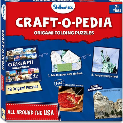 Skillmatics Origami Puzzle Book - 48 Folding Puzzles for Kids, Fun STEM Toy & Brain Teasers, Educational & Travel Gifts for Ages 8, 9, 10 and Up
