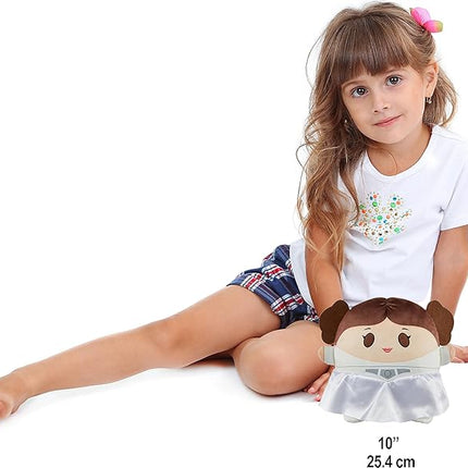 Mattel Star Wars Cuutopia Plush Figure, 10-inch Princess Leia Soft Rounded Pillow Doll, Collectible Toy Inspired by the Fan-Favorite Character