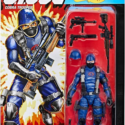 G.I. Joe Classified Series Retro Cardback Cobra Trooper, Collectible 6 Inch Action Figure with 9 Accessories