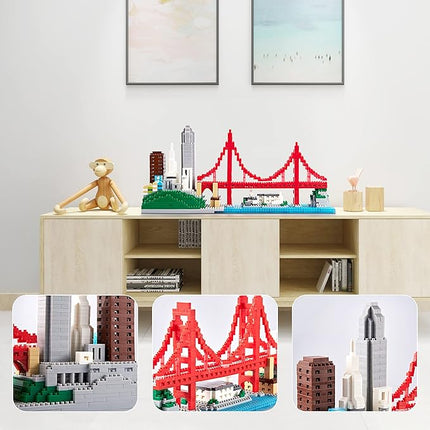 San Francisco Skylines Building Set Model Kit - Engaging Architecture Gift for Kids & Adults, Micro Mini Blocks, 1610pcs+ | Aesthetically Pleasing, Fun & Compact