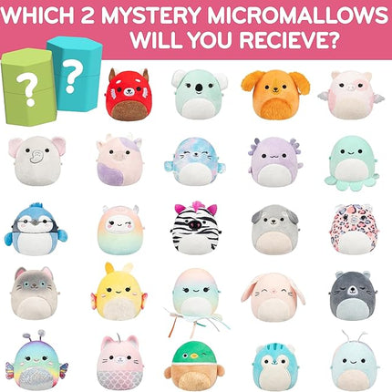 Squishmallows Micromallows Series 1 Mini Mystery Plush (2 Pack) Official Jazwares Plush - Collectible Soft & Squishy Blind Capsules - Styles May Vary - Gift for Boys, Girls Kids