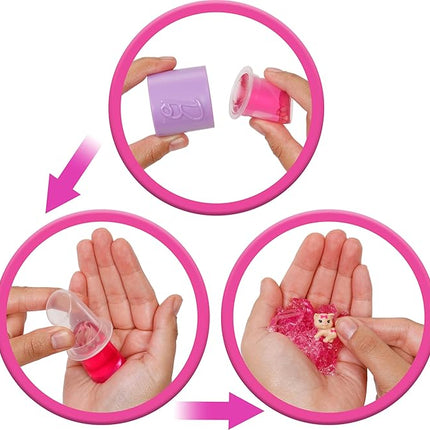 Barbie Party Unboxed Doll & Accessories, Glam Party Series with 10 Surprises Including Color-Change, Pink Sparkle Doll