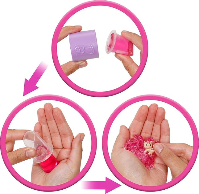 Barbie Party Unboxed Doll & Accessories, Glam Party Series with 10 Surprises Including Color-Change, Pink Sparkle Doll