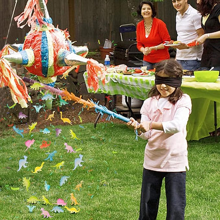 48Pcs Glow in Dark Mini Dinosaur Figures Kids Valentines Day Gifts School Birthday Party Favors Supplies Dino Cupcake Toppers Pinata Goodie Bags Stuffers Classroom Prizes Carnival Treasure Bulk Toy