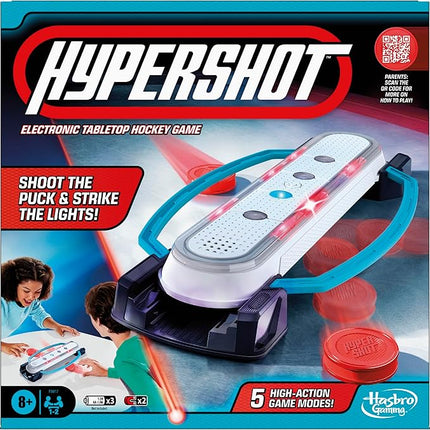 Hasbro Gaming Hypershot Electronic Tabletop Hockey Game | 5 Games in 1 | Music, Lights, and Sounds | Ages 8 and Up | for 1 to 2 Players | Kids Board Games