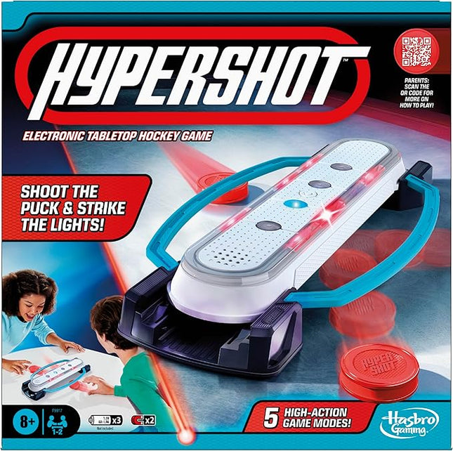 Hasbro Gaming Hypershot Electronic Tabletop Hockey Game | 5 Games in 1 | Music, Lights, and Sounds | Ages 8 and Up | for 1 to 2 Players | Kids Board Games