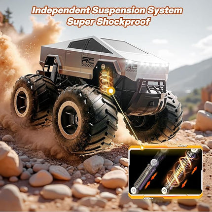 Remote Control Car Off-Road Pick-up Truck, 4WD Amphibious RC Trucks Toy RC Cars for All Terrain, 1:16 Scale Hobby Monster Truck Toys 2.4GHz Vehicles Kids Gifts for Boys/Girls Age 6 7 8 9 10-12+
