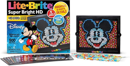 Lite Brite Super Bright HD, Disney Edition - Creative Retro Light-Up Screen – Educational Play for Children, Enhances Creativity, Gift for Boys and Girls Ages 6+