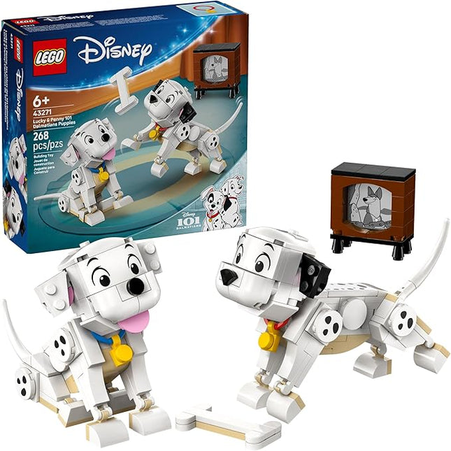 LEGO Disney Lucky & Penny 101 Dalmatians Puppies Building Toys - Pretend Play Set for Girls & Boys, Ages 6+ - Learning and Educational Toy - Gift for Christmas - 43271