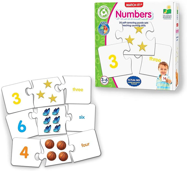 The Learning Journey: Match It! - Numbers - Self-Correcting Number & Counting Puzzles, Multicolor (116432)