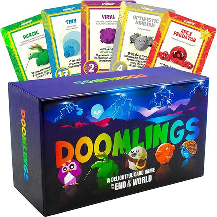 Doomlings - A Delightful Card Game for The End of The World - Best New Strategy Card Game for Adults, Kids, & Teens | 2-6 Players | Perfect for Families and Travel | Easy to Learn (Base Edition)