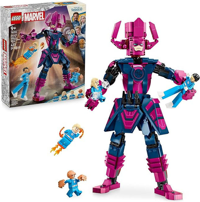 LEGO Marvel Fantastic Four vs. Galactus Construction Figure - Super Hero Building Toy - 4 Minifigures, Including The Thing, Invisible Woman and Human Torch - Gift for Kids, Boys and Girls, 9+ 76316
