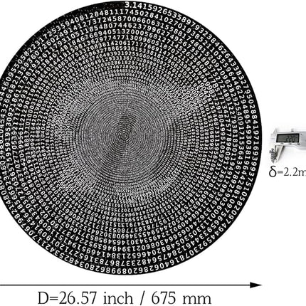 Bgraamiens Puzzle -π Day Puzzle The Mystical π Puzzle Hard Unique Round Numbers Puzzle for Adults (π in Black and White)