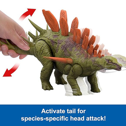 Mattel Jurassic World Dinosaur Toys with Roar Sound & Attack Action, Wild Roar Posable Figure, Physical & Connected Digital Play