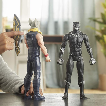 Avengers Titan Hero Series Blast Gear Deluxe Black Panther Action Figure, 12-Inch Toy, Inspired by Marvel Comics, for Kids Ages 4 and Up