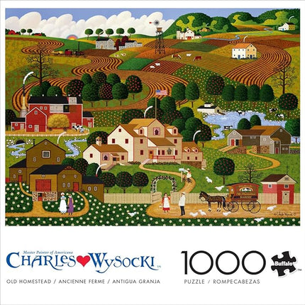 Buffalo Games - Charles Wysocki - Old Homestead - 1000 Piece Puzzle - Challenging Puzzle Perfect for Game Nights - Finished Size is 26.75 x 19.75