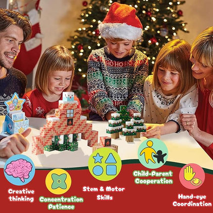 Magnetic Blocks | 100PCS 0.8in Sensory Christmas Magnetic Tiles Building Cubes 2025 Upgraded STEM Game Toys for Toddlers | Christmas Birthday Gifts for Boys & Girls Ages 3-4, 5 6 7 8 9 10 11 12