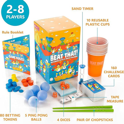 Gutter Games Beat That! - The Bonkers Battle of Wacky Challenges [Family Party Game for Kids & Adults]