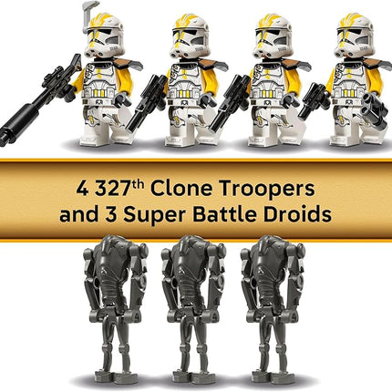 LEGO Star Wars 327th Star Corps Clone Troopers Battle Pack Building Toy - Pretend Play Set for Boys & Girls, Ages 7+ - Collectible Model Kit & Kids Room Decor - Gift Idea for Birthdays - 75431