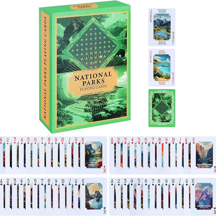 National Parks Playing Cards,54 Unique National Parks Board Game,Travel & Camping Gift Deck for Nature Lovers,Hikers & Outdoor Enthusiasts,Unique Park for Every Card in The Deck
