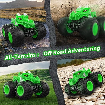 Remote Control Car, 2.4GHz Monster Trucks Toys with Light Spray, Birthday Gift for Kids 3 4 5 6 7 8, All Terrain RC Cars, Toddler Toys for Boys Girls 3+ Year Old