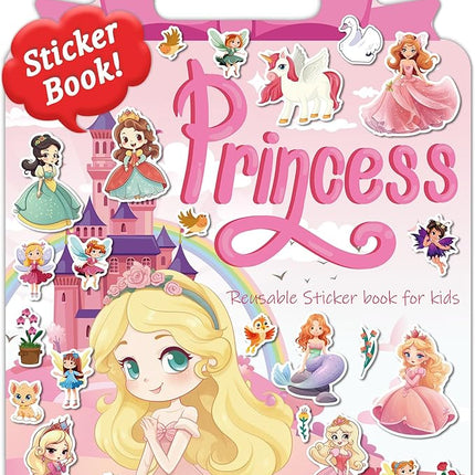 Benresive Reusable Sticker Book for Toddlers 2-4 Years, Fun Travel Stickers for Kids, Waterproof Sticker Books for Toddlers 1-3, Crafts Activities for Todddlers 1-3 2-4 3-5 - Princess
