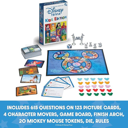 The Magical World of Kids Disney Trivia Games – Board Games for Family Night, Family Games, Multi-Player Board Game, Family Board Game, Travel Games, Disney Game, Ages 5+