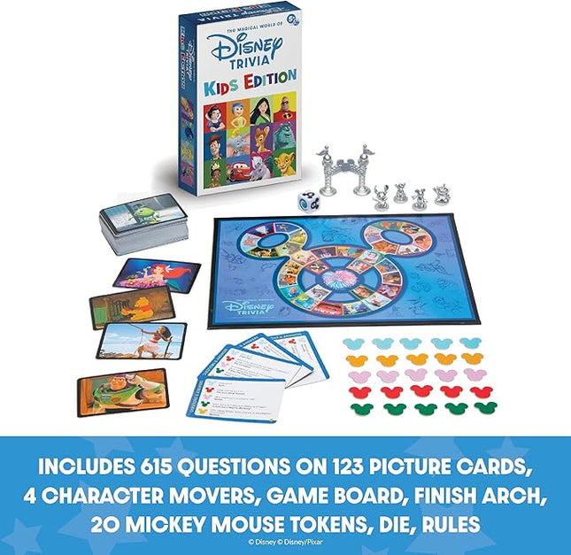 The Magical World of Kids Disney Trivia Games – Board Games for Family Night, Family Games, Multi-Player Board Game, Family Board Game, Travel Games, Disney Game, Ages 5+
